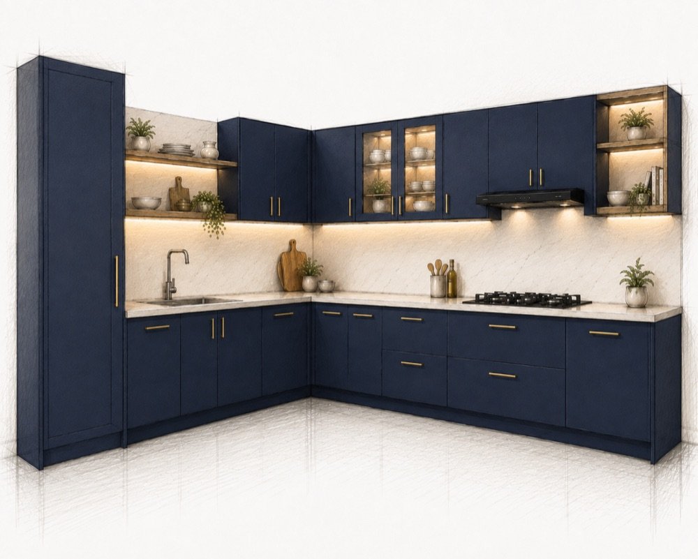 Medium modular kitchen
