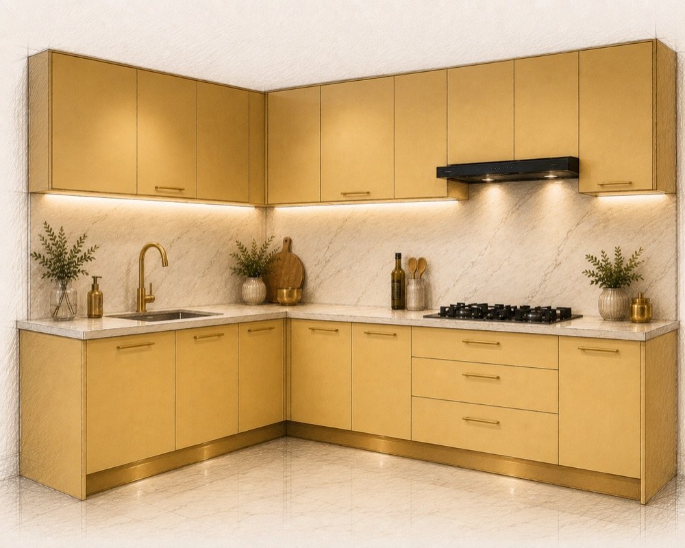 Regular modular kitchen